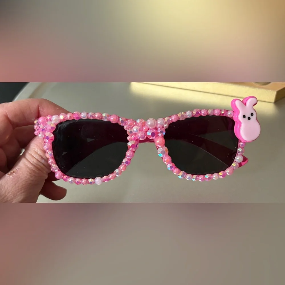 Handmade Rhinestone Sunglasses | Kids 2-8 - Picture 1 of 4